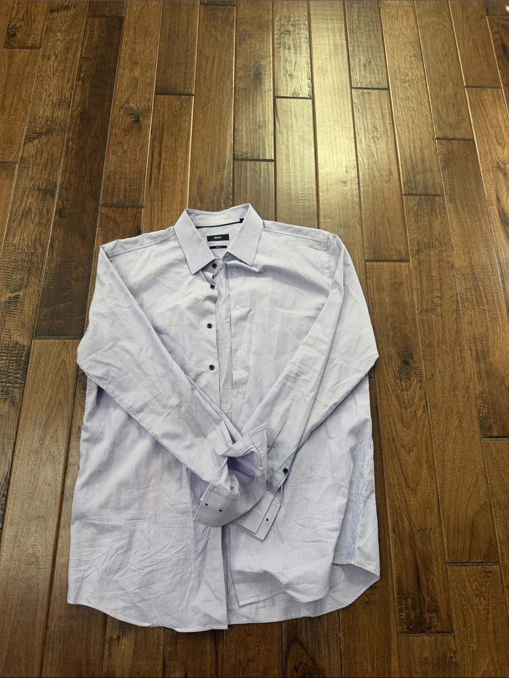 Boss Lavender Button-Down Dress Shirt - Men's Long Sleeve